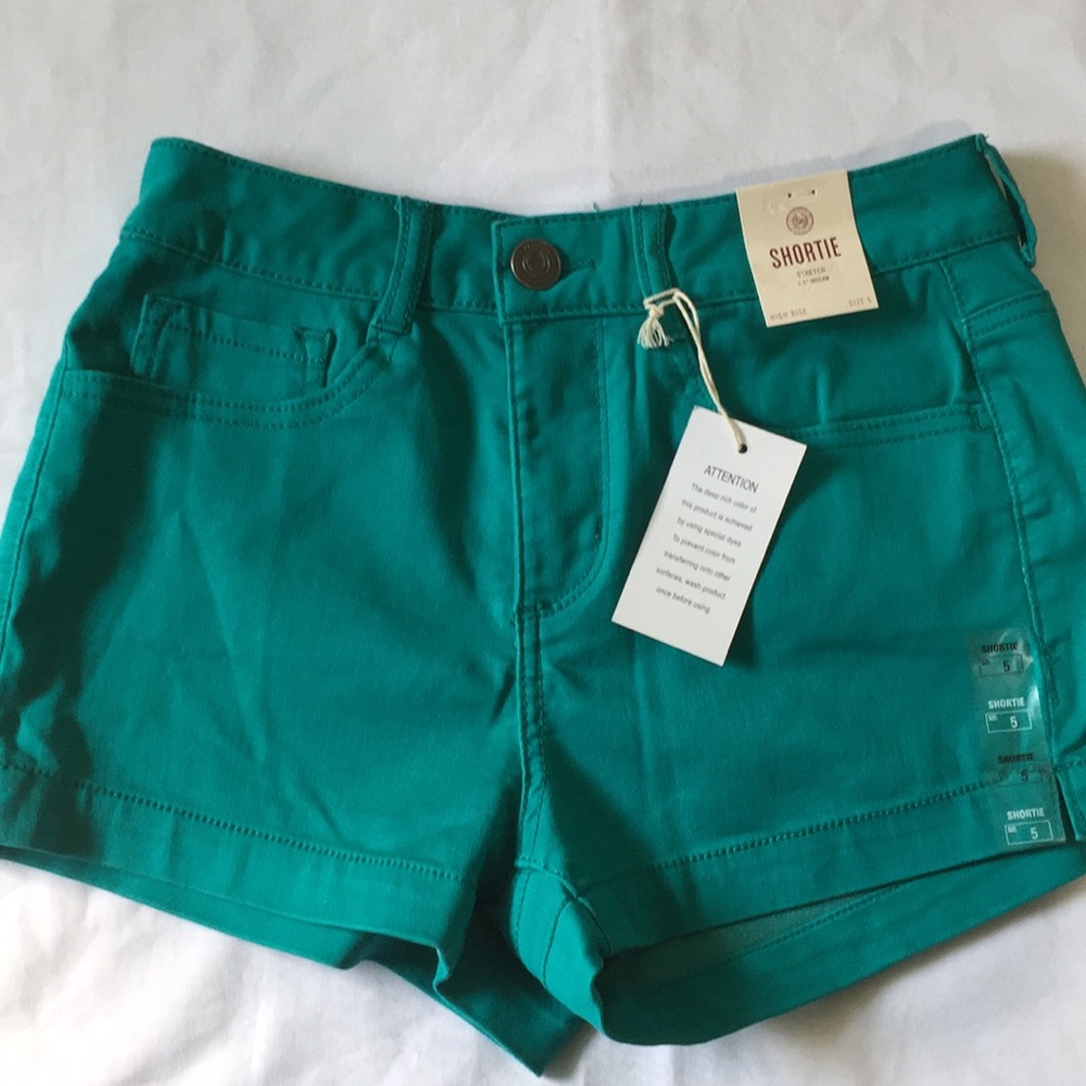 SO brand junior teal shorts